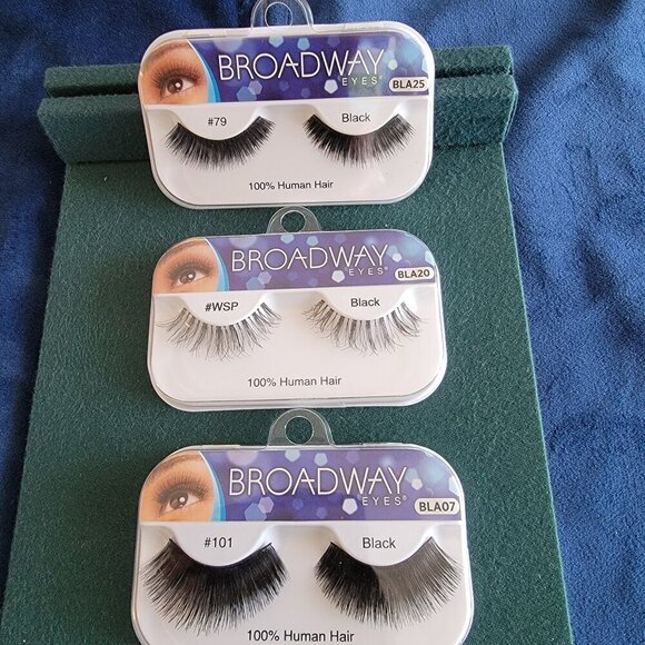 3 Packages Assorted Broadway Lashes Human Hair #79, #WSP, #101 Create - Picture 2 of 8